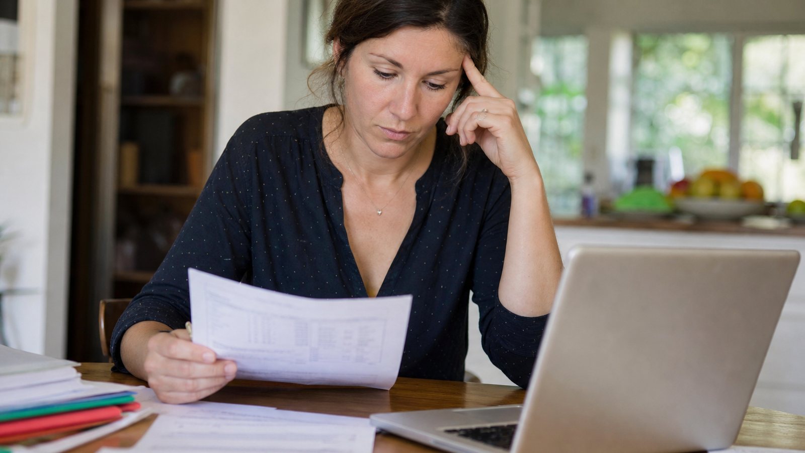 Gestionnaire de paie préparant un bulletin à partir du décompte des absences